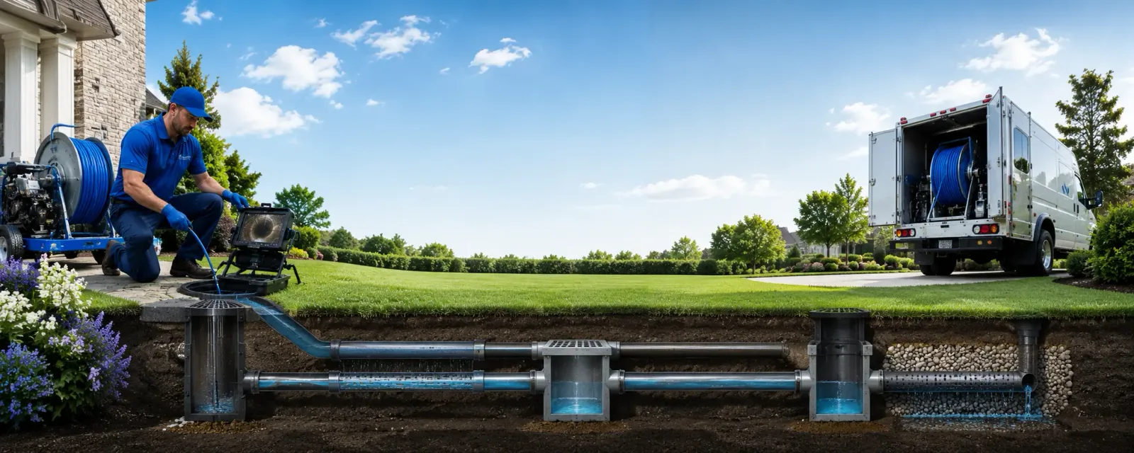 Outdoor drain cleaning information for Maple Hill, KS